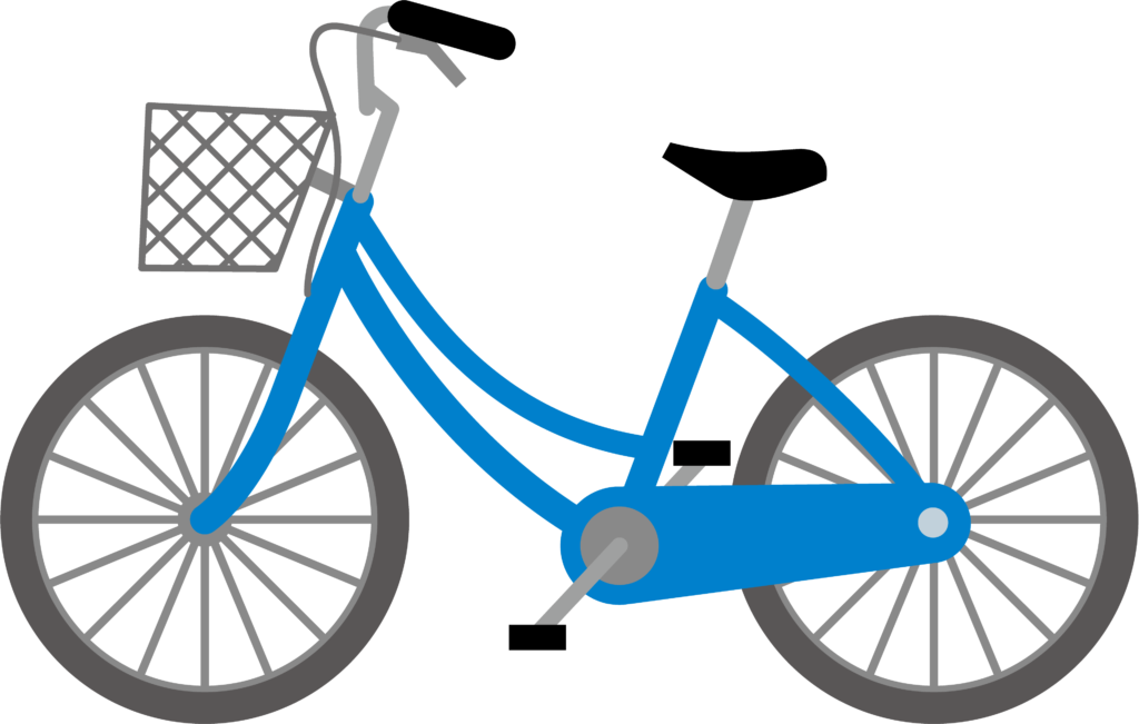 Desenho de uma bicicleta azul