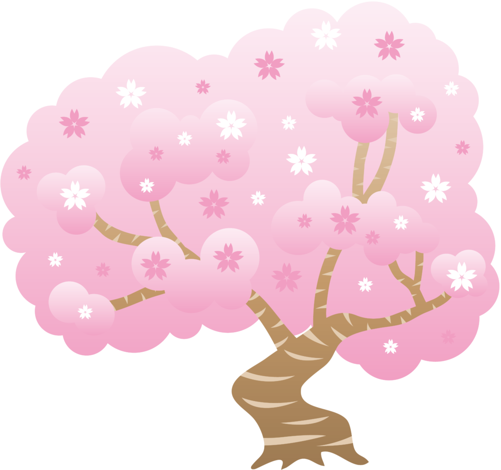Desenho de uma árvore rosa