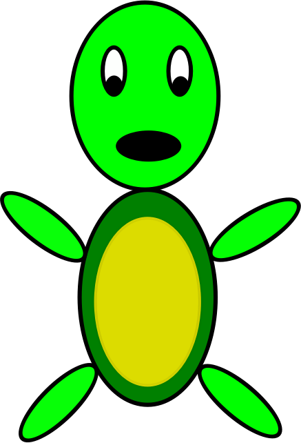 Desenho de uma tartaruga jovem