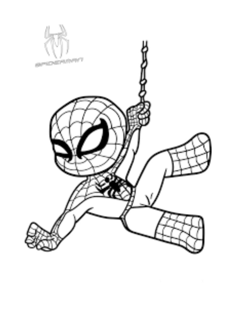 Desenho do Homem-Aranha para crianças