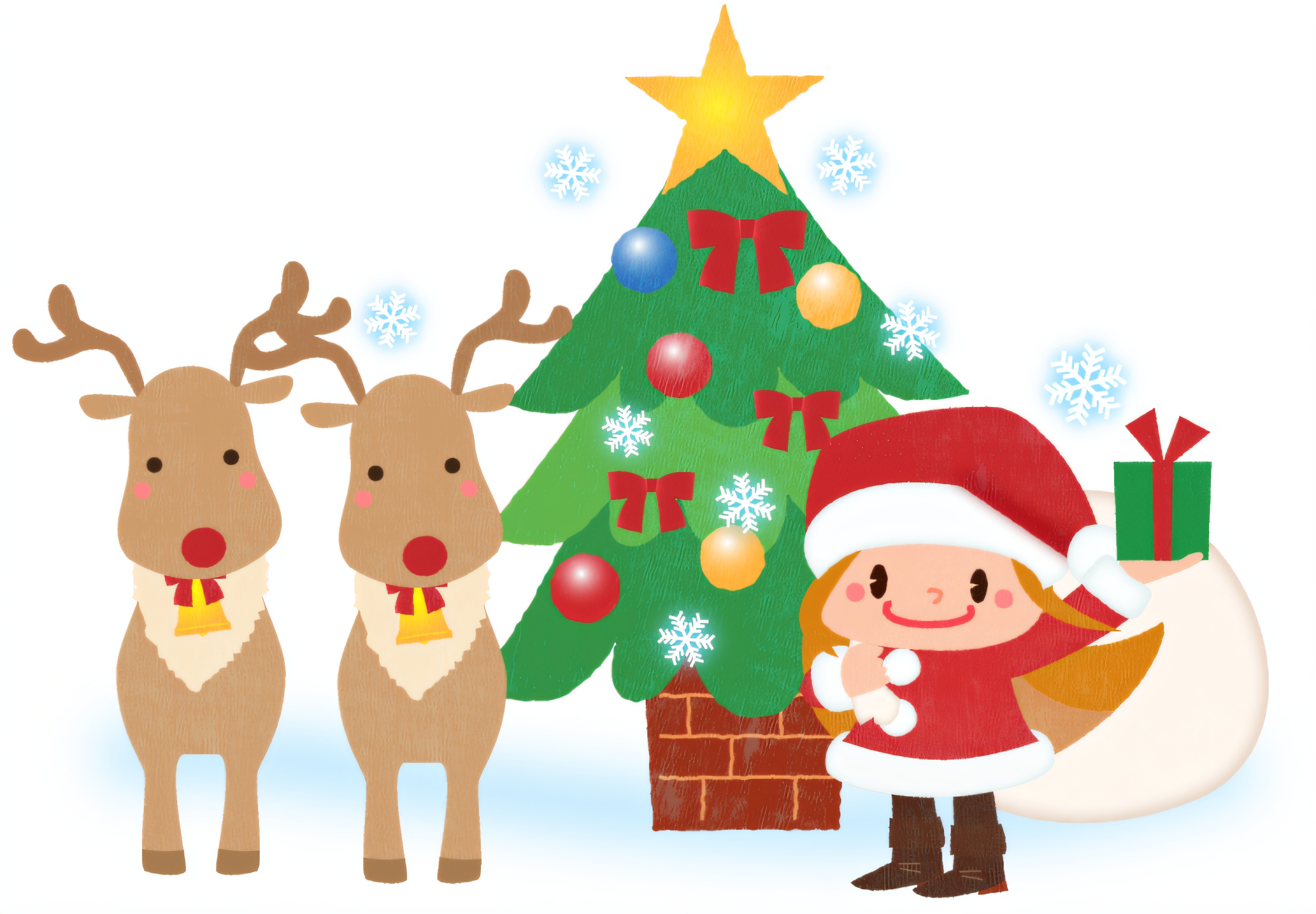 Árvore de Natal com Renas e Duende
