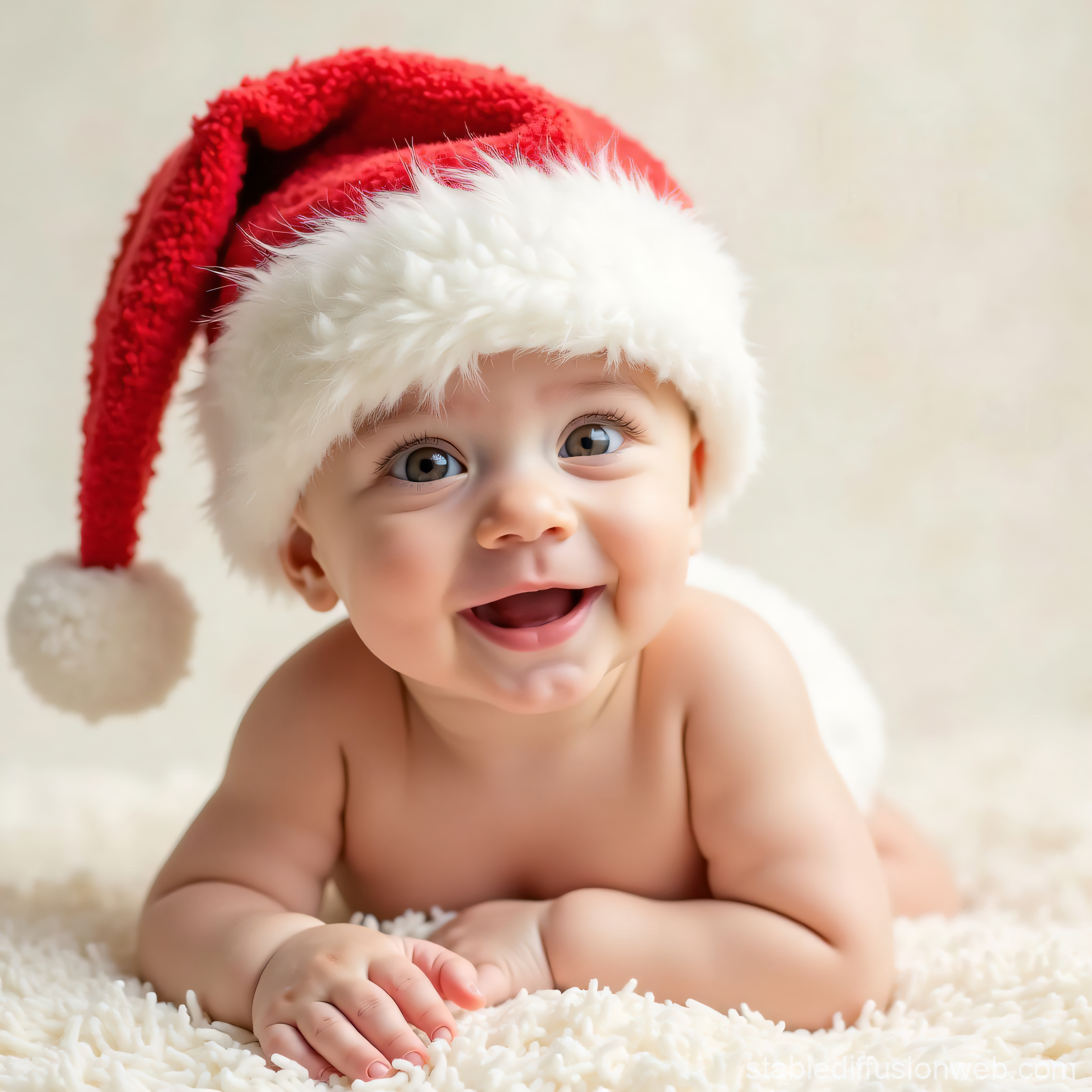 Bebê com Gorro de Natal