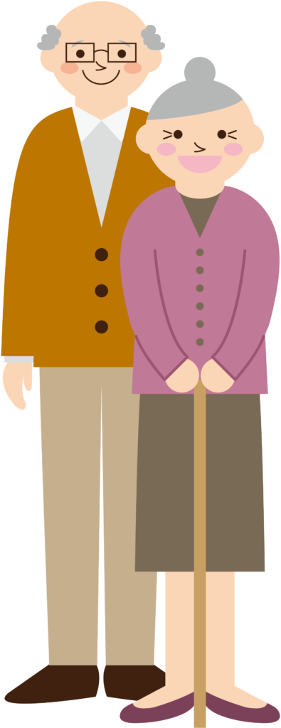 Desenho de Idosos Felizes