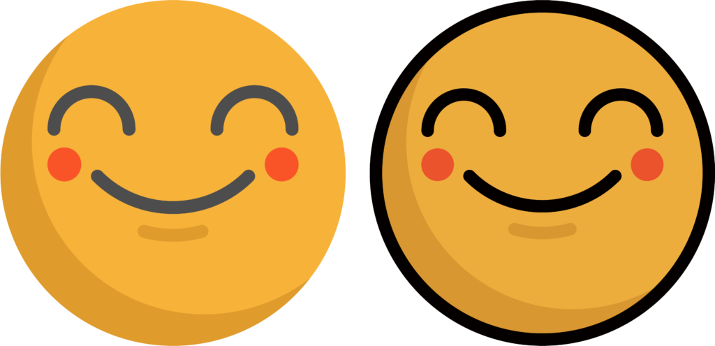 Emojis Sorridentes com Blush