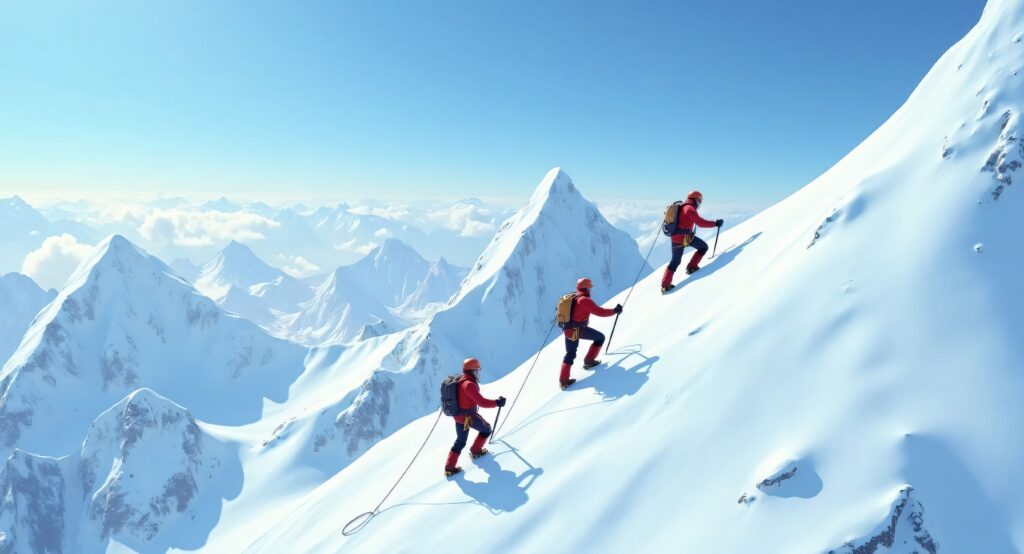 Escalada em Montanhas Nevadas