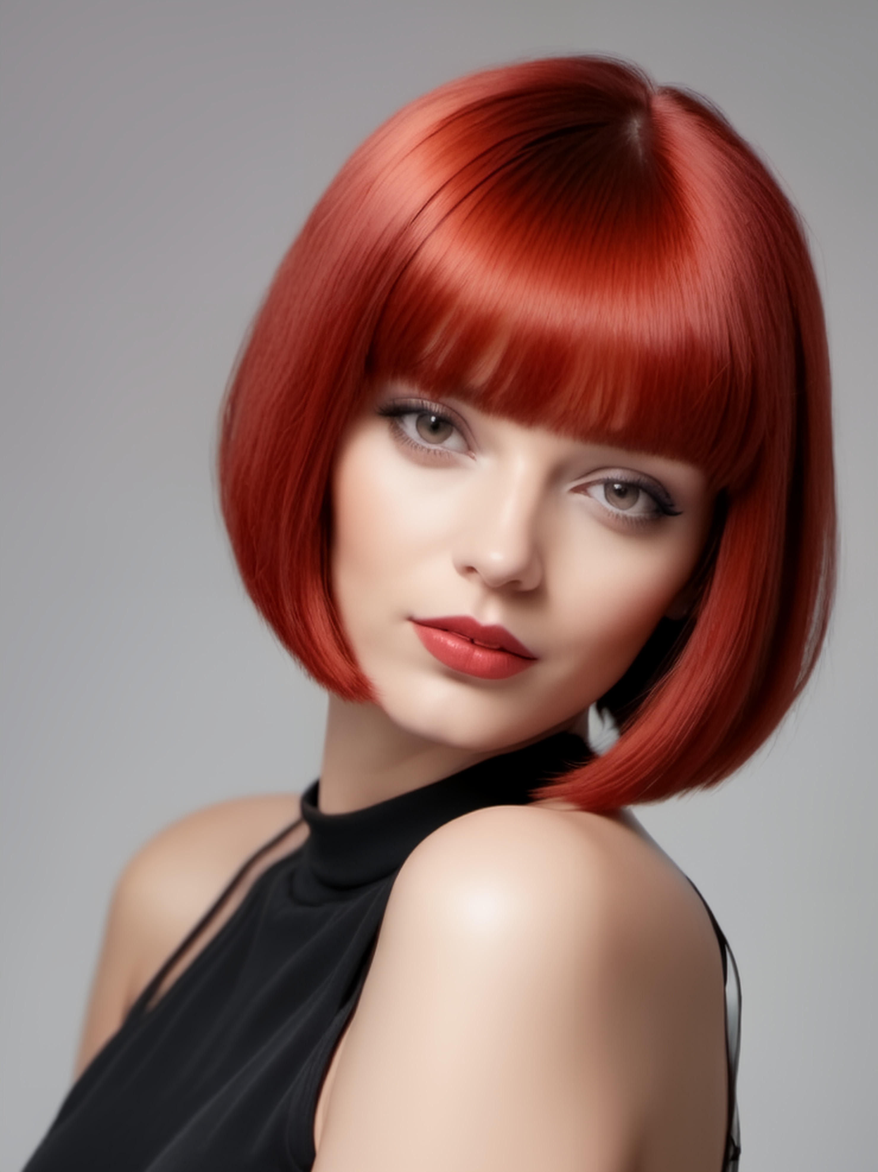 Estilo e Elegância: Corte de Cabelo Bob Vermelho