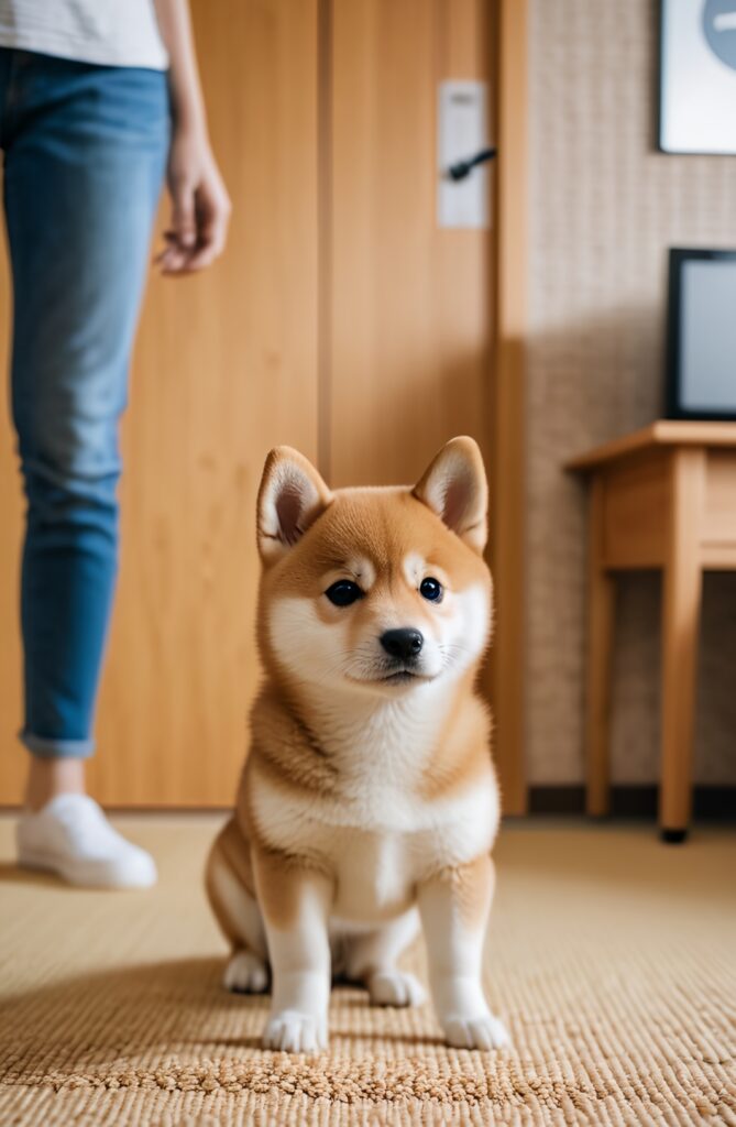 Filhote de Shiba Inu em Ambiente Interno