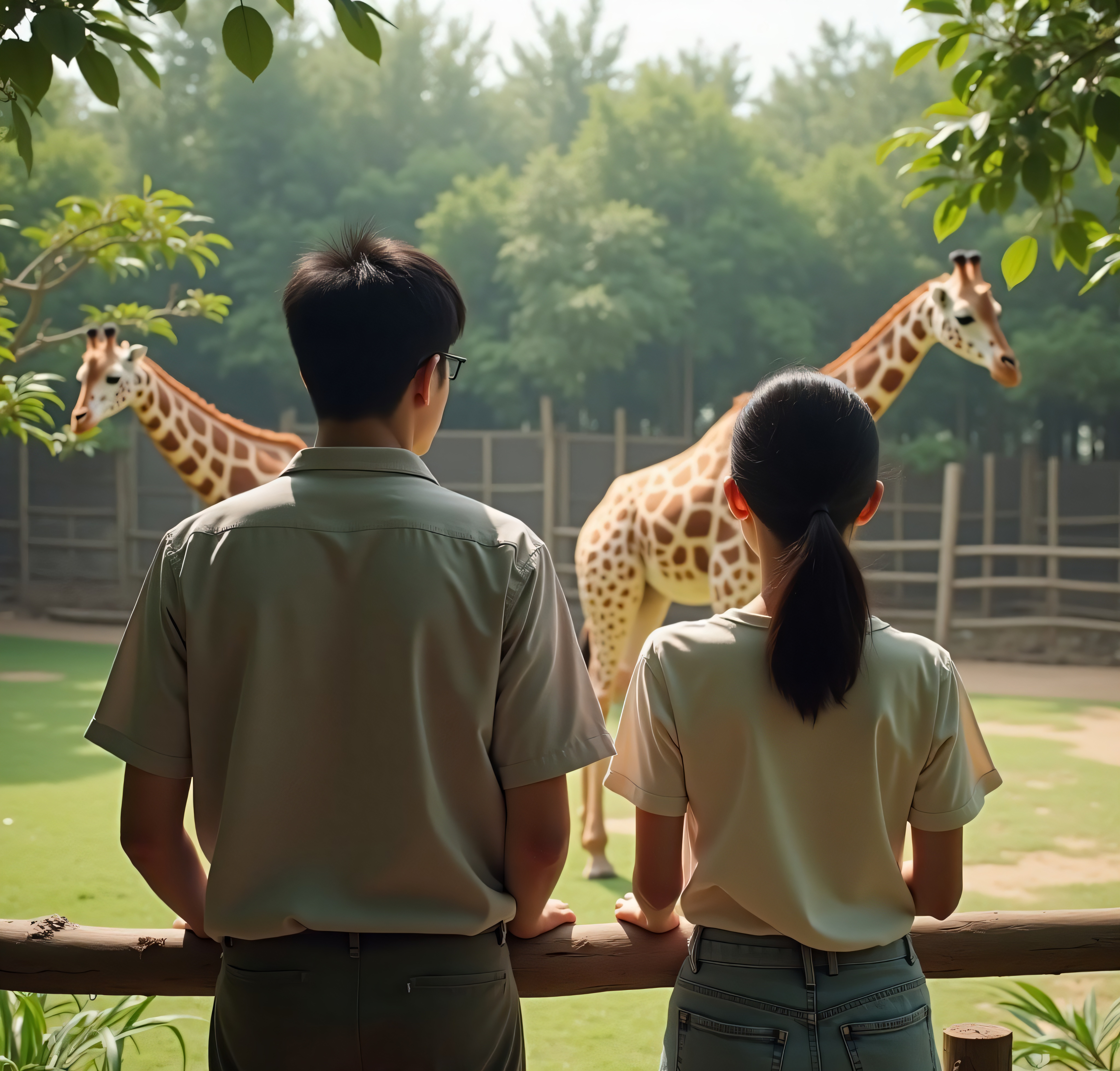 Observando Girafas no Zoológico