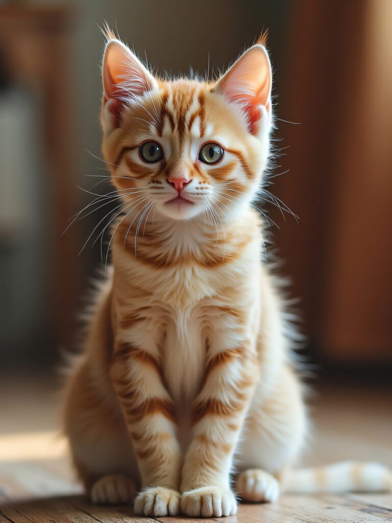 Retrato de um Adorável Gato Laranja